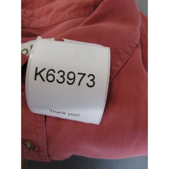 Orvis Top XL Salmon Silk Shirt Button Down Camp Pockets Field Utility - Picture 8 of 8